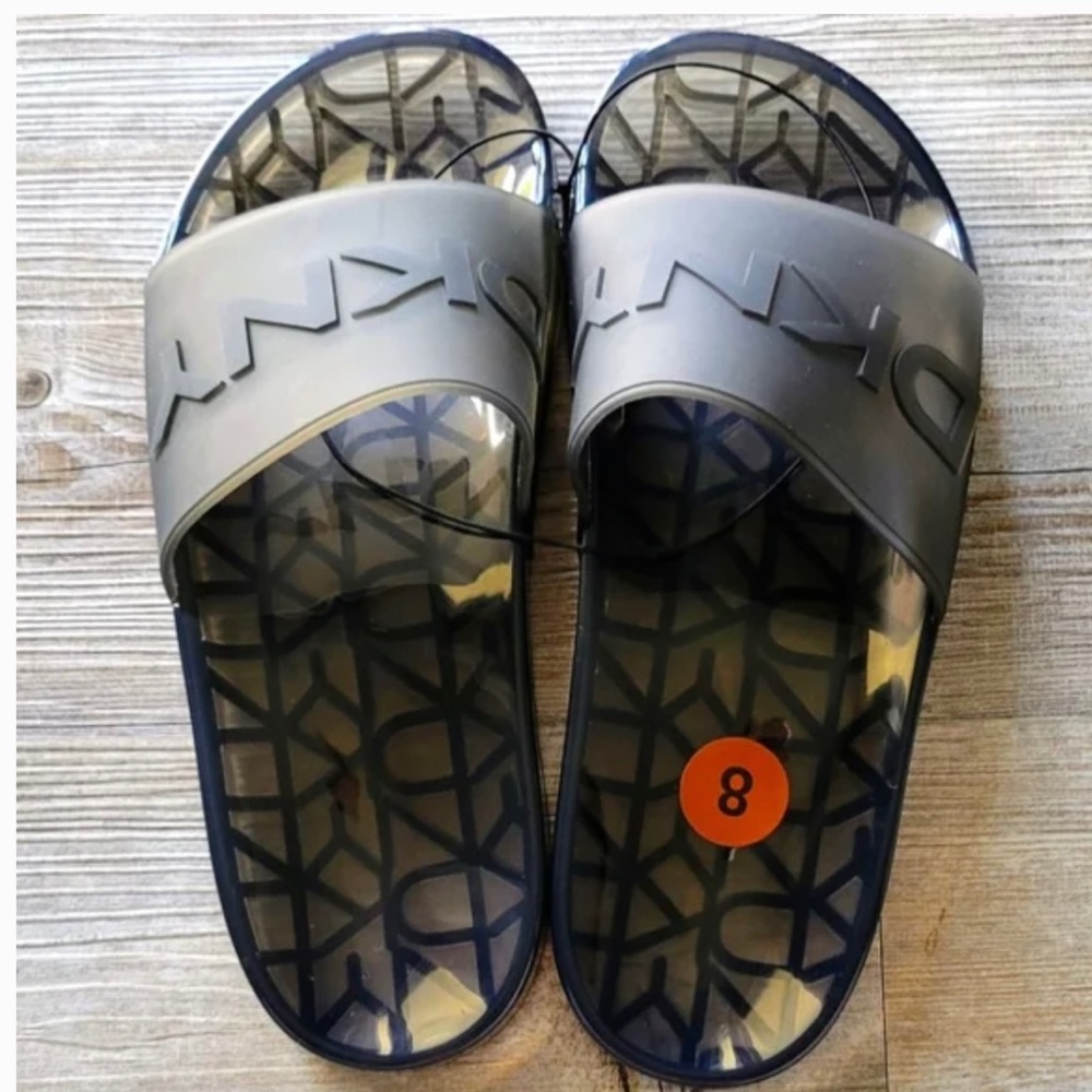 DKNY jelly black/grayish slides, sandals . Never been worn size 8